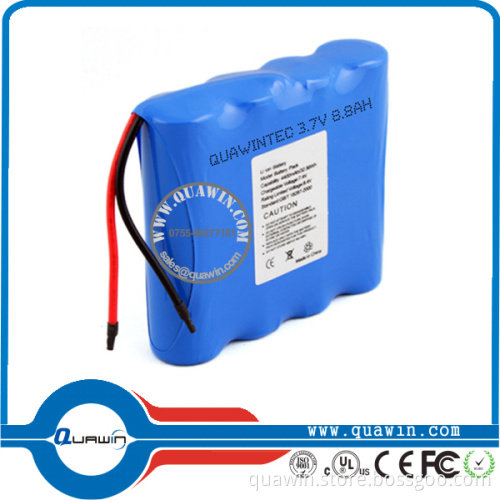 3.7V 8800mAh 18650 Li-ion Battery Packs